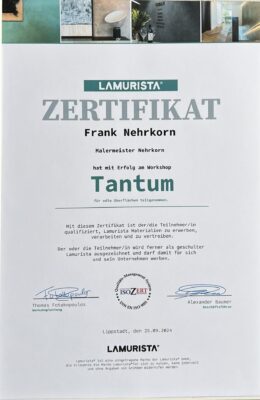 Lamurist Tantum Zertifikat